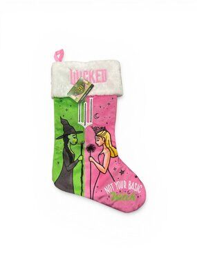 Wicked 20” Christmas Holiday Stocking Glinda Elphaba Pink Green Ruz 2025